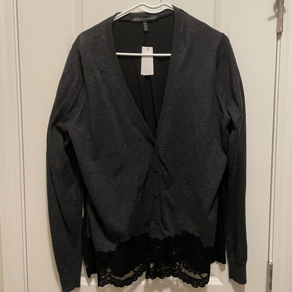 White House Black Market Lace Cardigan